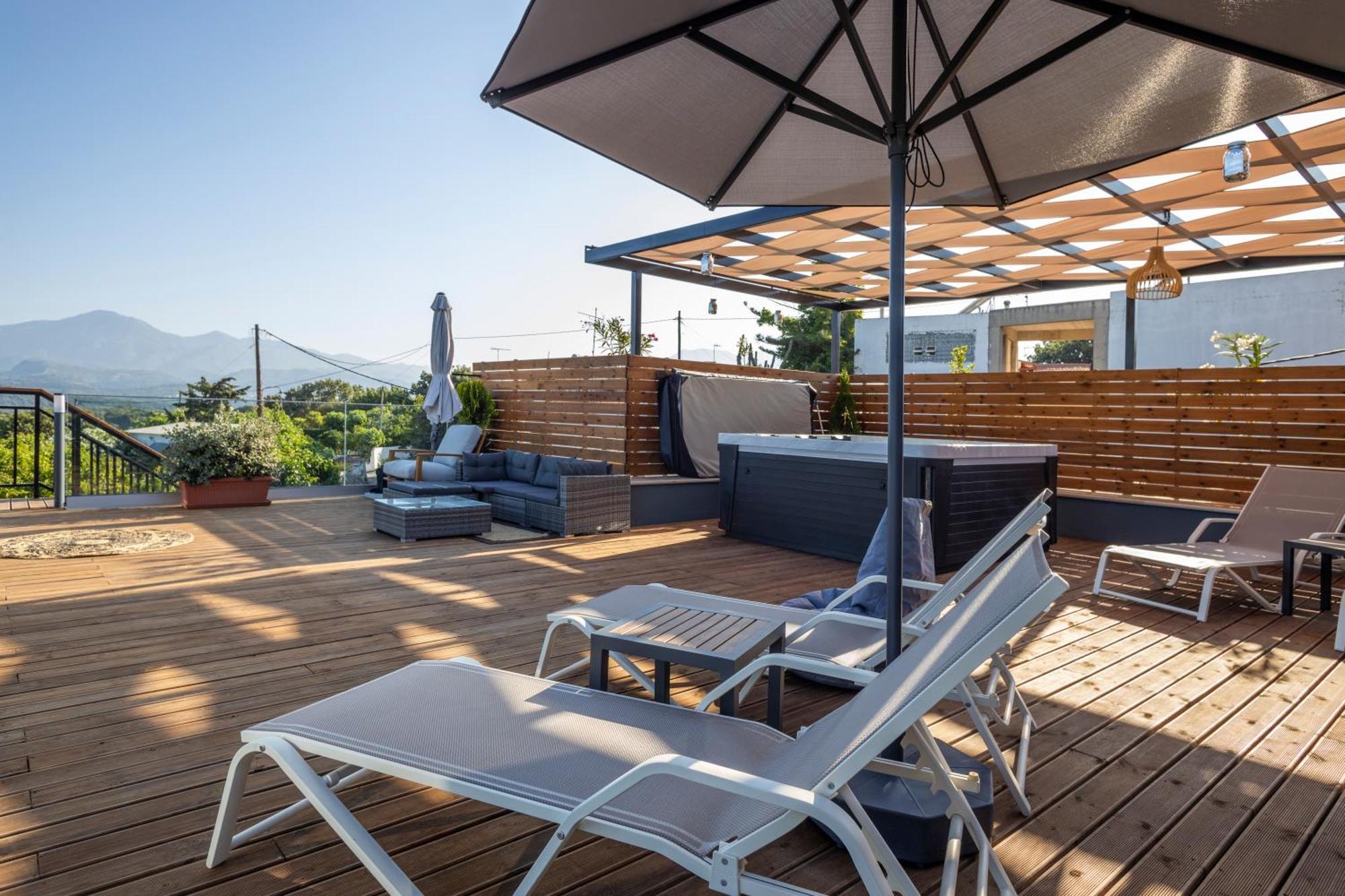 Villa Paris With Rooftop & Jacuzzi Valsamónero Extérieur photo