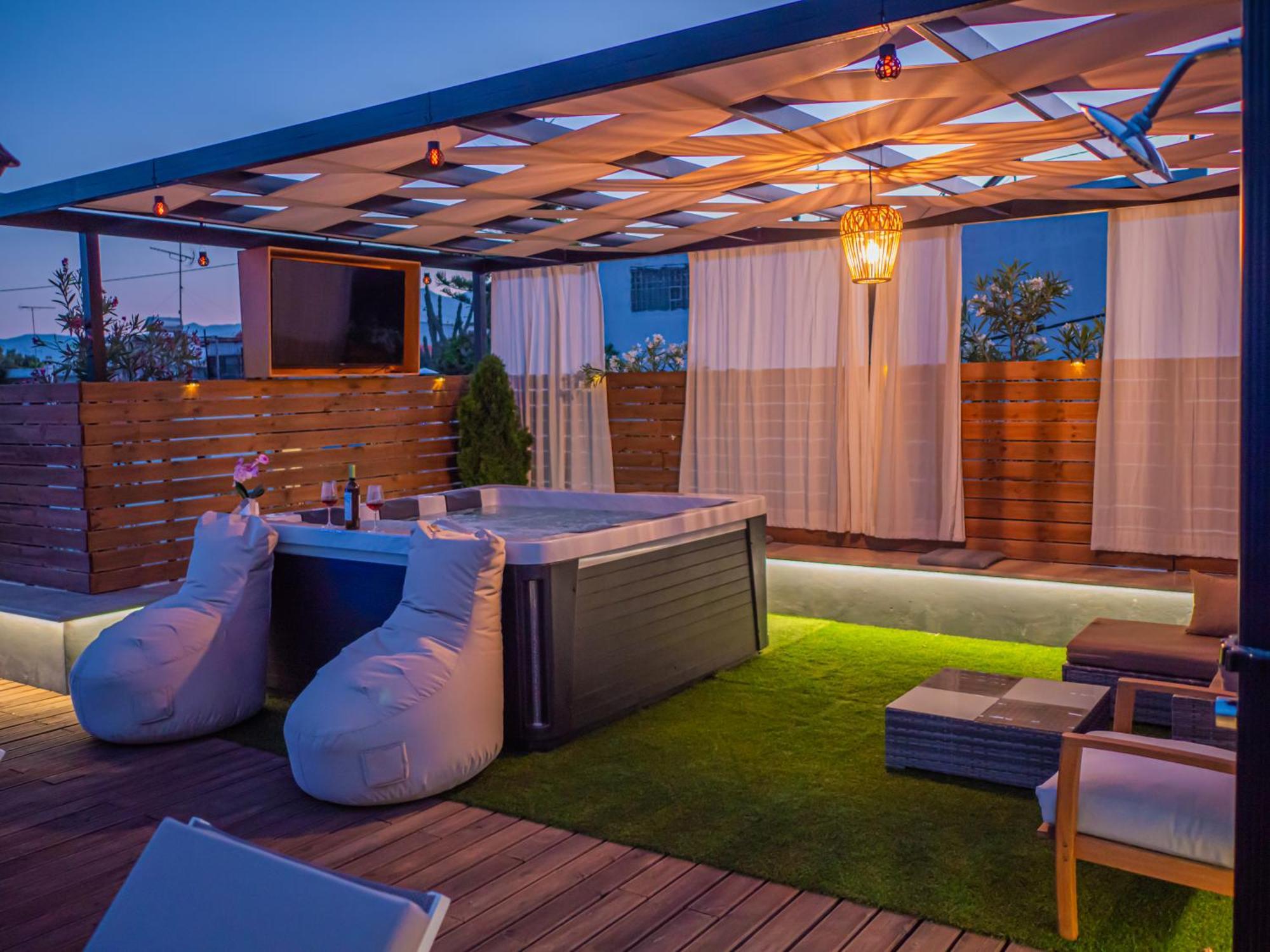 Villa Paris With Rooftop & Jacuzzi Valsamónero Extérieur photo