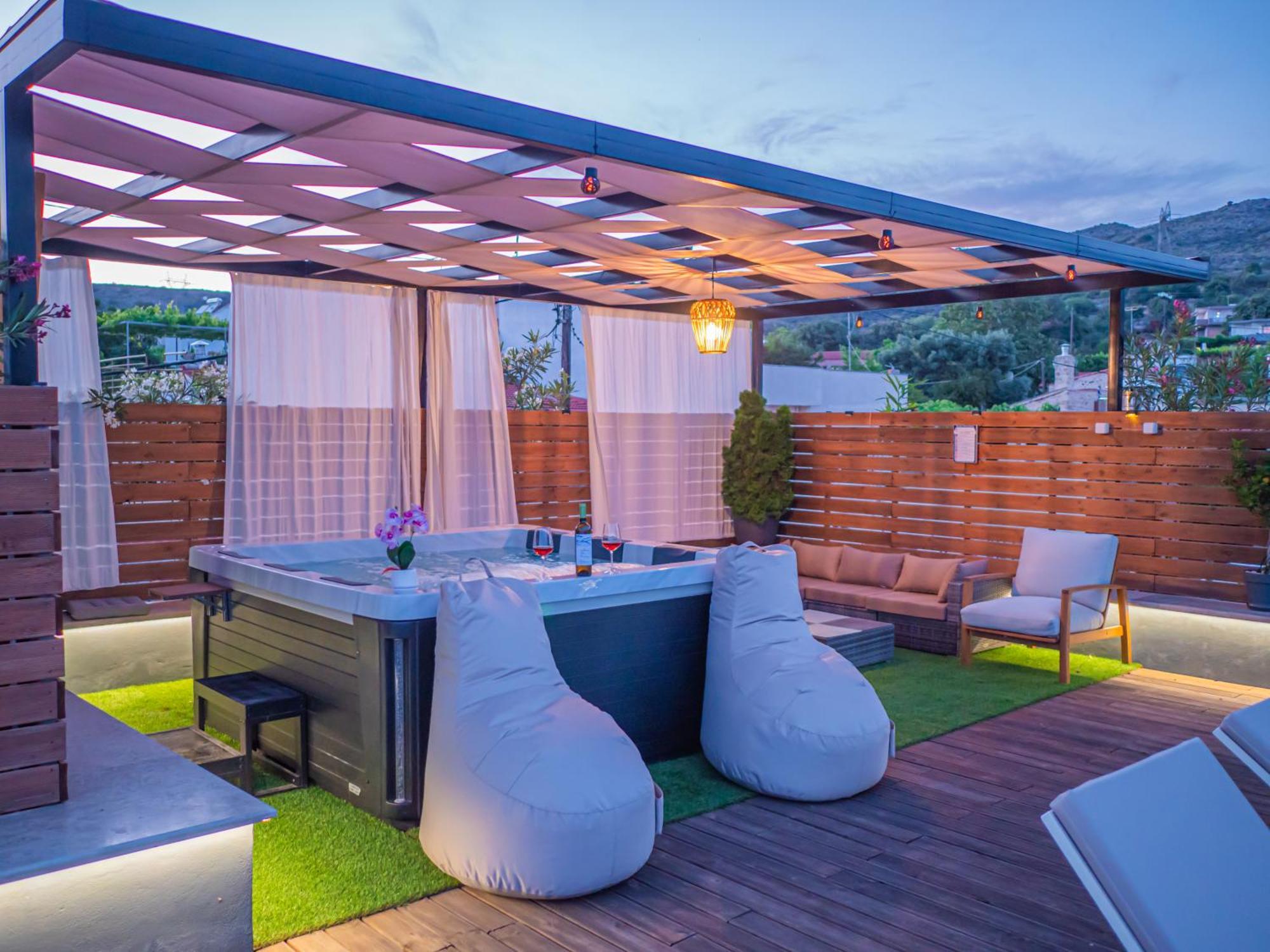 Villa Paris With Rooftop & Jacuzzi Valsamónero Extérieur photo