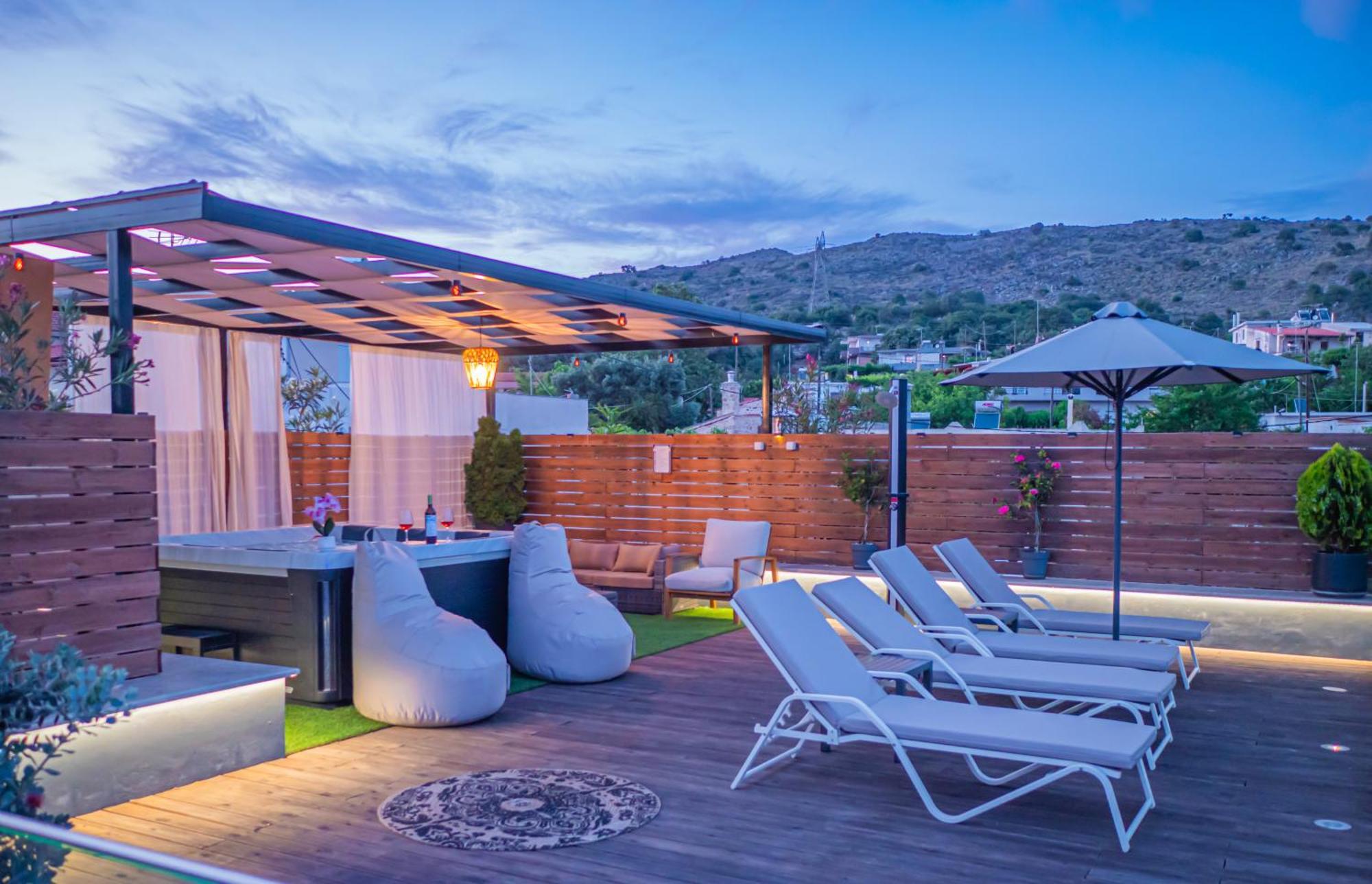 Villa Paris With Rooftop & Jacuzzi Valsamónero Extérieur photo